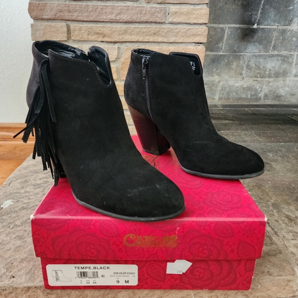 Black Carlos Santana Booties - Picture 1 of 6